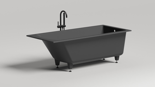 Ванна встраиваемая Salini CASCATA 170x70 покраска по RAL полностью, S-Sense, матовый 104413MF