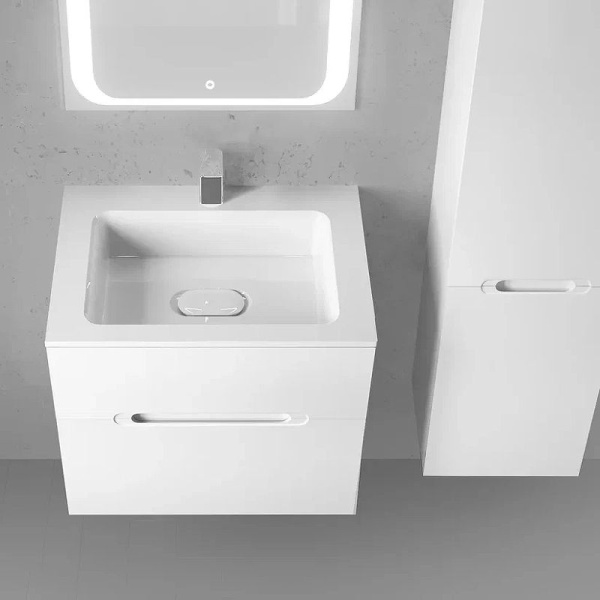 Тумба под раковину Jorno Modul 65 Mоl.01.62/P/W белый глянец