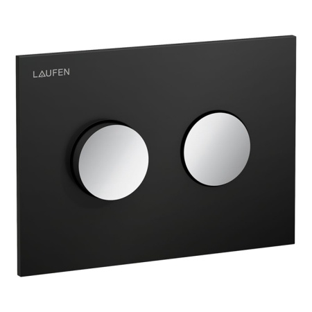 Laufen INEO GROOVE Клавиша смыва, панель: черный матовый, клавиши: хром глянцевый 9.0011.7.123.000.1