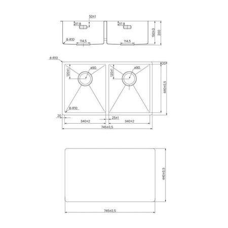 Мойка IDDIS 745х440 Edifice EDI75B2i77