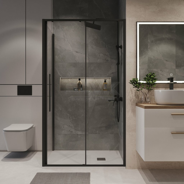 Душевое ограждение Niagara Nova NG-84-12AB-A80B-34 (120*80*195) прямоугольник, двери раздвижные