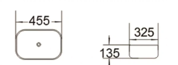 Раковина керамическая (накладная)  SantiLine SL-1047