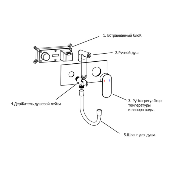 Гигиенический душ со смесителем FASHUN A7585-35, золото