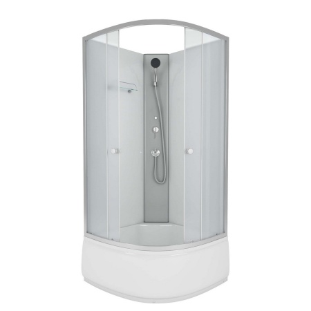 Душевая кабина Niagara Eco E80/40/MT/BK (80х80х195) высокий поддон(40см),стекло матовое,