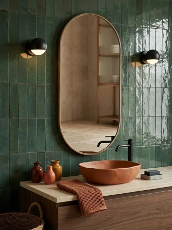 Зеркало EMZE Color Oval 50x100 (дуб)