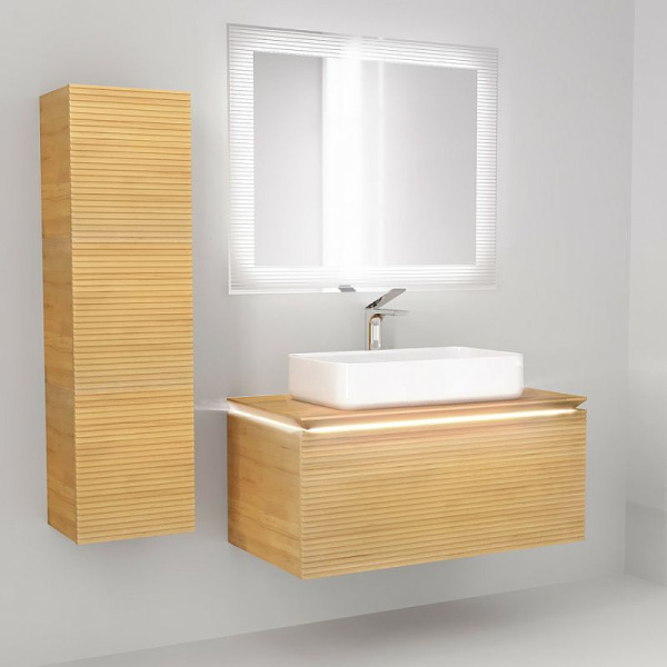 Зеркало Jorno Karat Kar.02.100/P/W 100 см с подсветкой