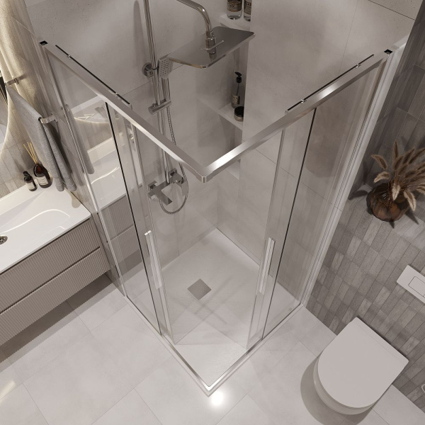 Душевое ограждение  Niagara Nova  NG-6624-34 (100*100*195) квадрат, двери раздвижные