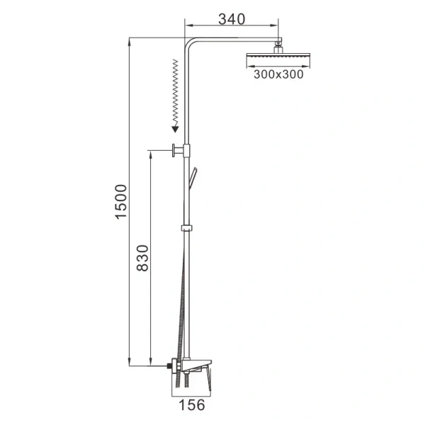 Душевая система Rose R2036