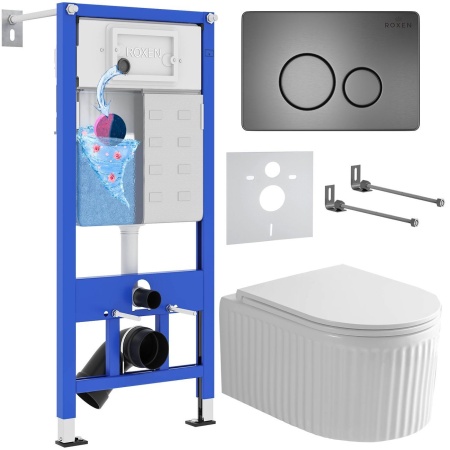 Комплект 6 в 1 RoxenBath StounFix Dual Fresh 968283 (состоит из: 710200, Steel 420260G, 530200-01)