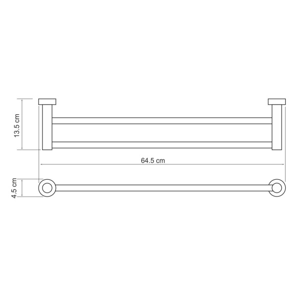 Держатель полотенец двойной WasserKRAFT Donau K-9440