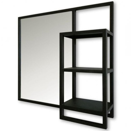 Зеркало Silver Mirrors Bronks-light 800x800 ФР-1760 с полочкой, металлический профиль