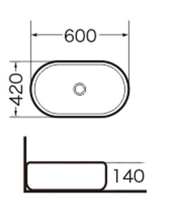 Раковина Grossman GR-3015 600x420x140
