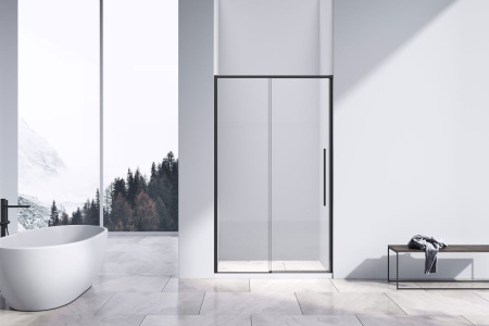 Душевая дверь Vincea Slim-N VDS-4SN140CLB, 1400, черный, стекло прозрачное