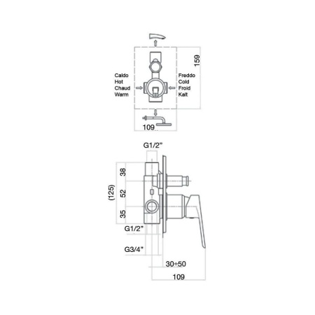 Смеситель для душа Webert Sax Evolution SE860101015, хром