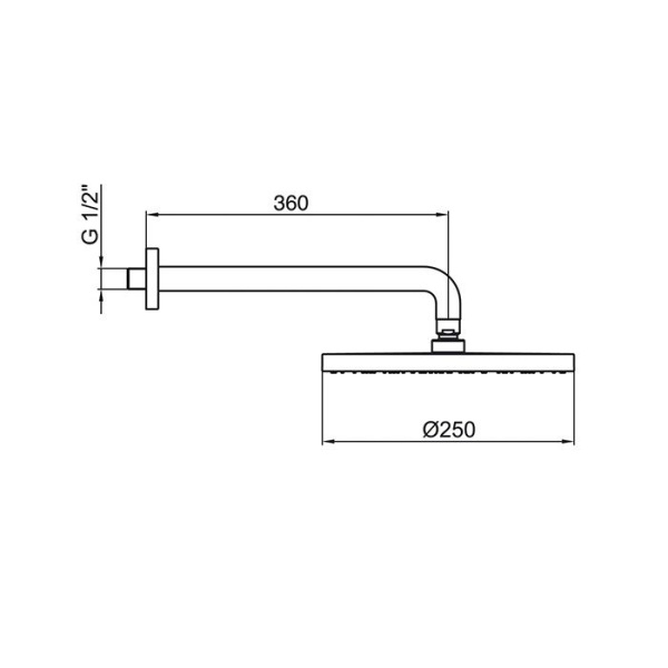 Верхний душ Webert Comfort AC0398010METAL, золото
