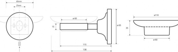 Мыльница для ванной Bemeta Retro 144308022