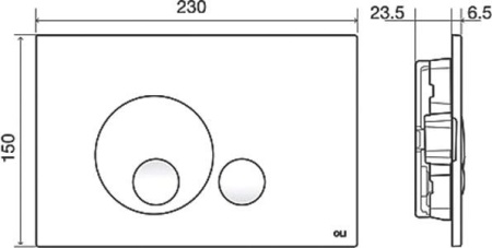 Инсталляция OLI 80 механическая + Панель слива Globe, хром глянец, OLI 300572mGB00
