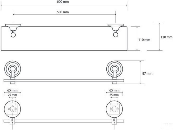 Полочка Bemeta Retro 144102247