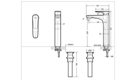 Смеситель для раковины Bravat SOURCE F1173218CP-A-ENG, хром