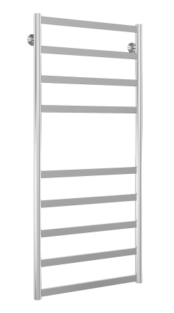 Полотенцесушитель водяной Stinox Maxima 500x1200, нижнее подключение, хром, 1/2" ВР (внутренняя резьба), 9 перекладин