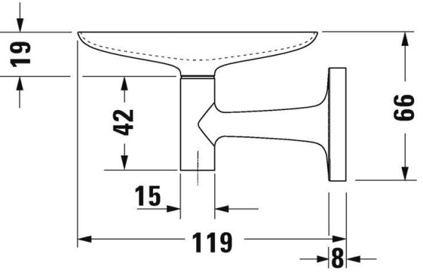 Мыльница Duravit Starck T матовое стекло 0099331000