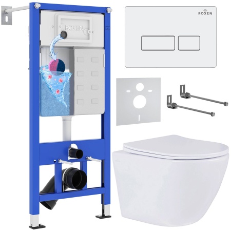Комплект 6 в 1 RoxenBath StounFix Dual Fresh 569295 (состоит из: 710200, Caspia 410280W, 530185-01)