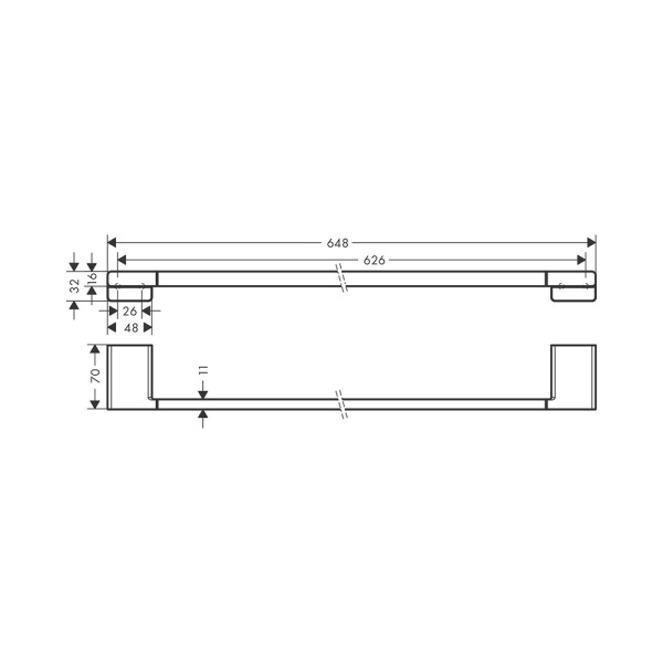 Hansgrohe AddStoris Держатель банного полотенца хром 41747000