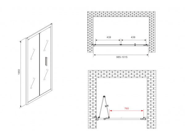 Душевая дверь ABBER Sonnenstrand AG07100
