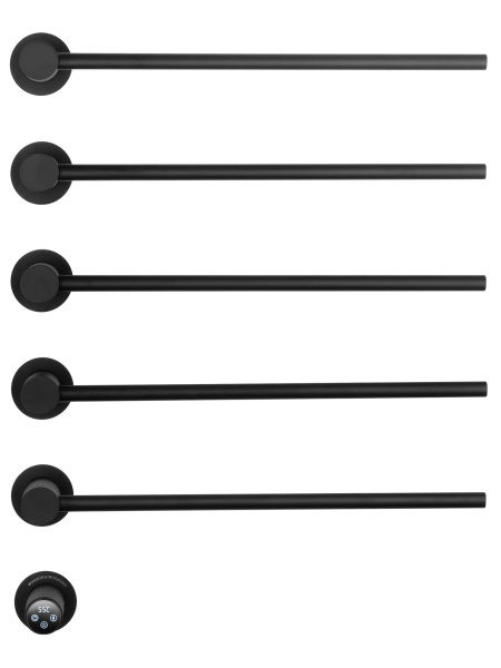 Полотенцесушитель электрический встраиваемый WONZON & WOGHAND, Черный матовый (WW-A355-MB)