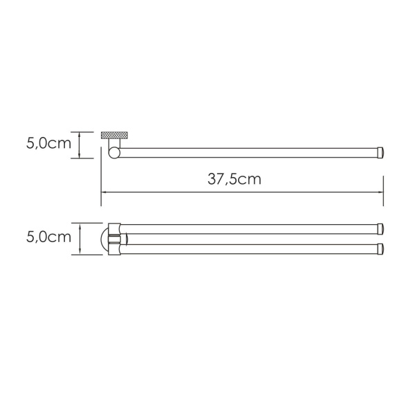 Держатель полотенец двойной WasserKRAFT Tauber K-64431
