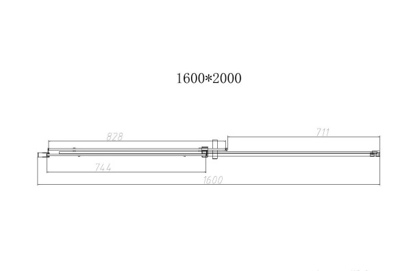 Душевая дверь Vincea Dice VDS-4D160CLB, 1600, черный, стекло прозрачное