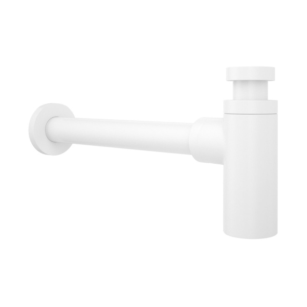 Раковина для ванной Wellsee Calin 201000980 в наборе 3 в 1: овальная раковина белого глянцевого цвета, сифон, донный клапан в цвете матовый белый