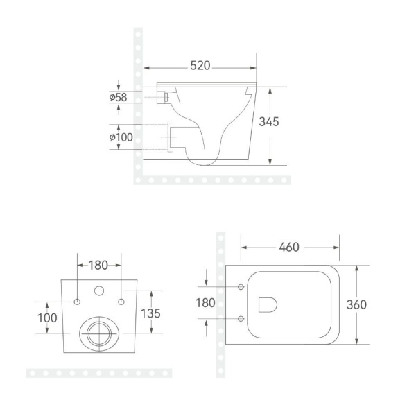 Комплект 6 в 1 RoxenBath StounFix Dual Fresh 579341 (состоит из: 710200, Caspia 410280B, 530135-01)
