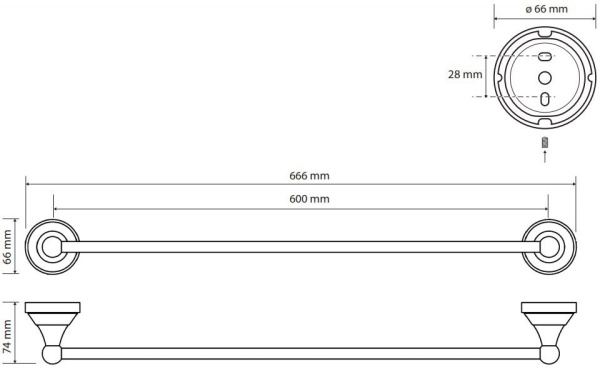 Держатель для полотенец Bemeta Kera 144704047 (67 см)
