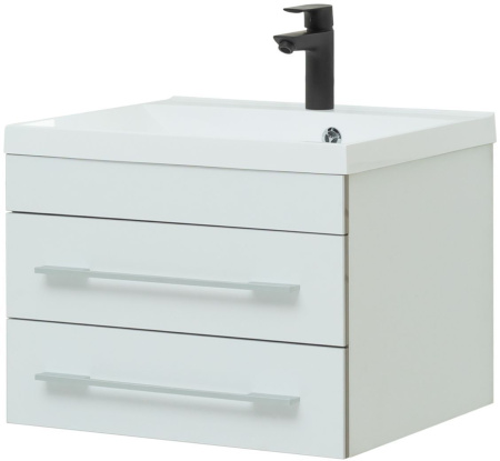 Тумба под раковину Aquanet Верона 58 белый (подвесная 2 ящика)