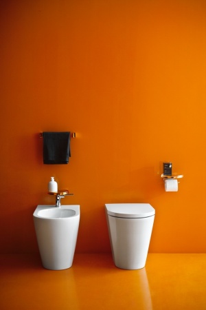Биде Kartell by laufen 37х43 см, скрытая фиксация, напольное, без крышки 8.3233.1.000.302.1