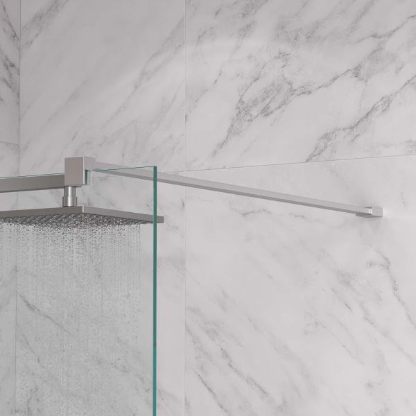 Душевая перегородка ограждение Reflexion RX200100CCR-17 Walk in 200x100см прозрачное закаленное стекло 8мм хромированный профиль