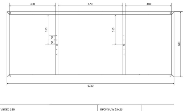 Рама для ванны Cersanit VIRGO 180, K-RW-VIRGO*180n