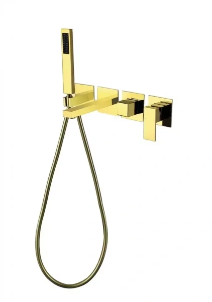 Смеситель для ванны скрытого монтажа Grocenberg GB5060 Золото глянец