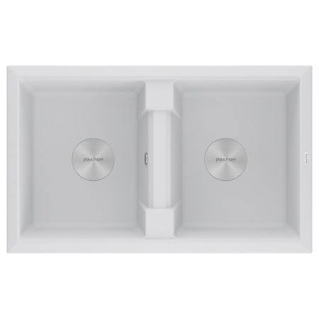 Мойка TANDEM 80/2, IT-GRANIT, PM238150-WH, белый, 810х500 мм, Paulmark