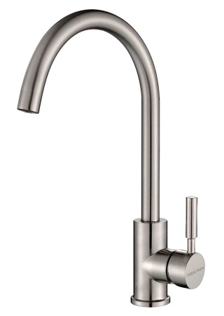 Смеситель для кухни HOLSTEIN, брашированная сталь, Ho212063-BS, Paulmark