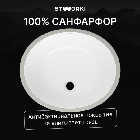 Раковина STWORKI Копенгаген S42411WH встраиваемая