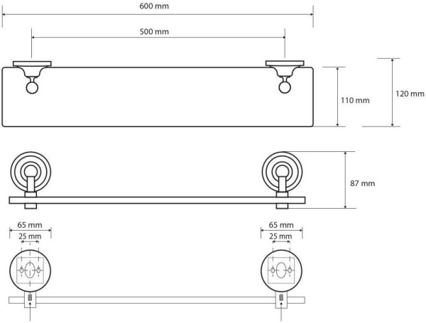 Полочка Bemeta Retro 144302242