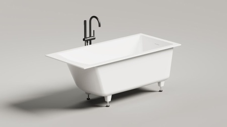 Ванна встраиваемая Salini CASCATA KIT 150x70, S-Sense, глянцевый белый 105012G