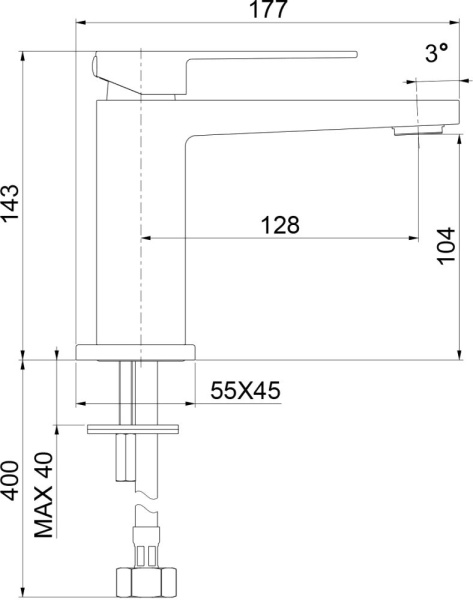 Смеситель для раковины Webert Pegaso PE830102010SSE, золото