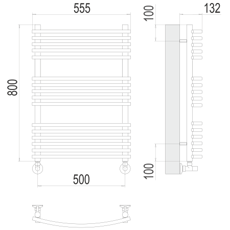 Полотенцесушитель TERMINUS Люкс Марио П16 500х800 NEW УЦ
