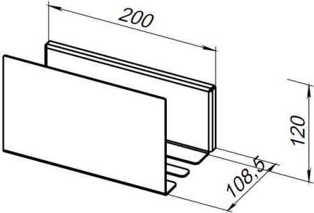 Полка Aquanet Магнум 20x120 белая