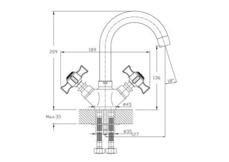 Смеситель для раковины Haiba HB4524