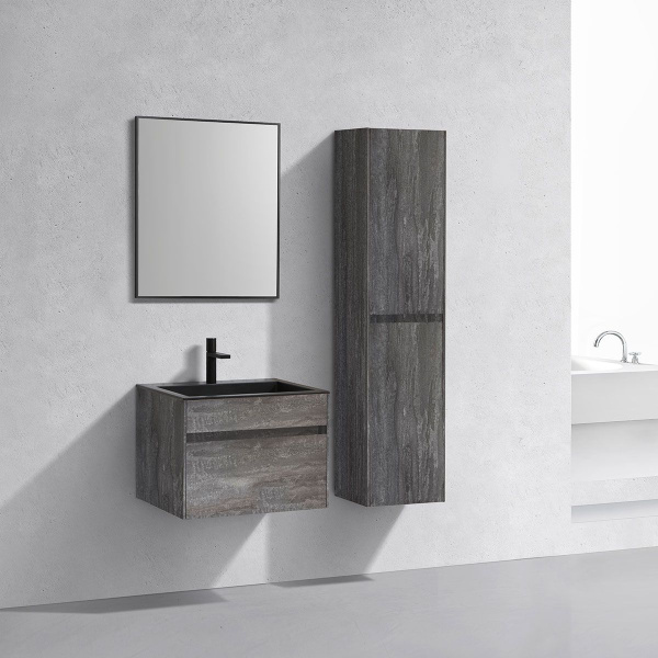 Тумба под раковину Vincea Chiara 600 подвесная, 1 выкатной ящик soft-close, G.Stone
