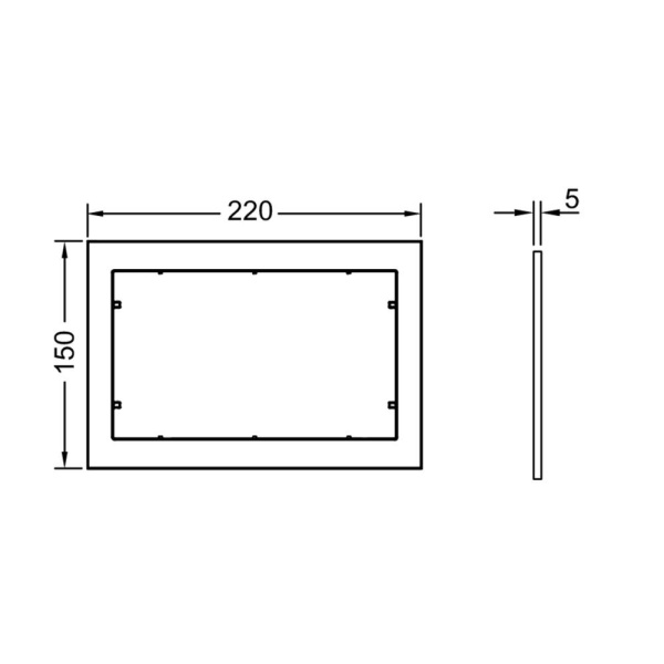 Дистанционная рамка TECE TECEnow Черный 9240415